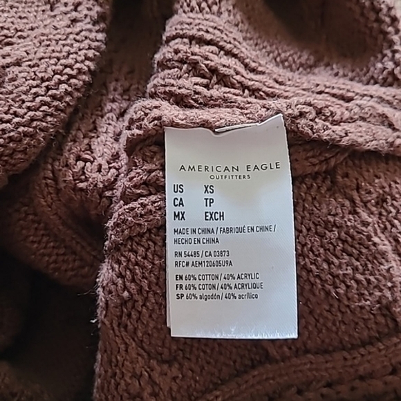 American Eagle Outfitters Women's Cable Knit Brown Sweater XS Cotton Blend! - Picture 13 of 15